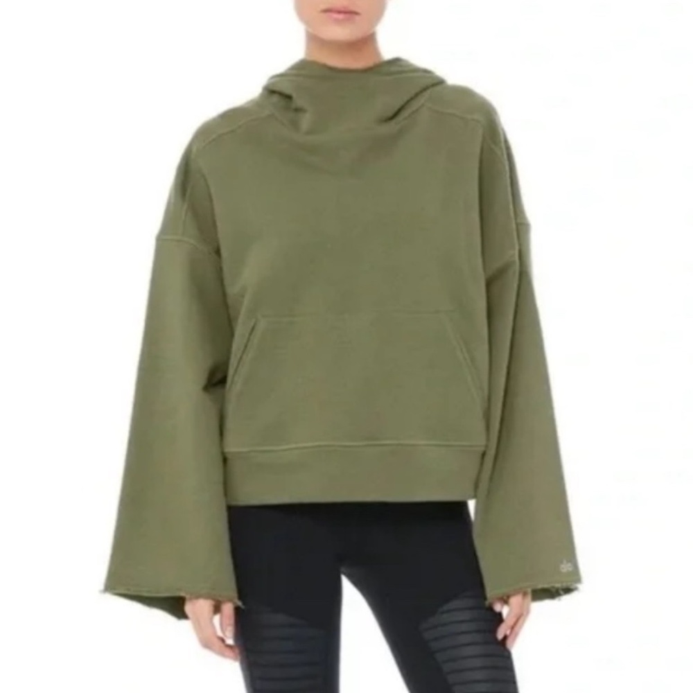 Women’s Alo Yoga Low Key Oversized Hoodie Forest Green Size XS